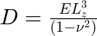$D = \frac{E L_z^3}{(1-\nu^2)}$